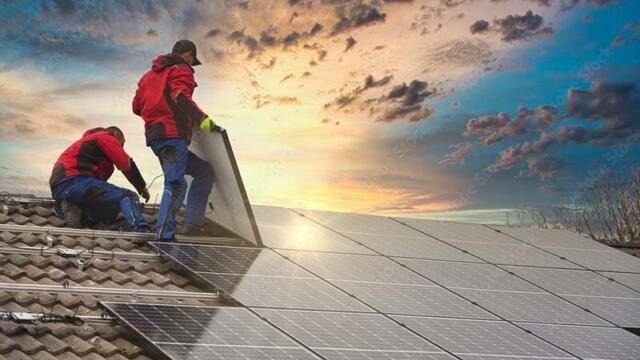 Solar panels installation